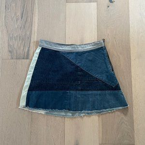 Denim Mini Skirt, Size L